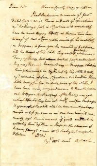 Letter from Abner Nash to Nathanael Greene