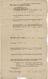 Bill of Sale to Thomas S. Grimke for the purchase of a slave boy named Agrissa, December 13, 1831