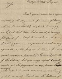 Letter to John F. Grimke from B. Waring, October 11, 1786