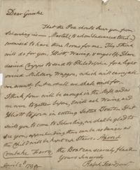Letter to John F. Grimke from Ralph Izard, April 2, 1790