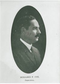 Portrait of Avery Principal, Benjamin F. Cox