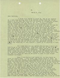 Letter 1 from Sidney Jennings Legendre, March 8, 1944