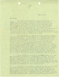 Letter from Sidney Jennings Legendre, July 10, 1943