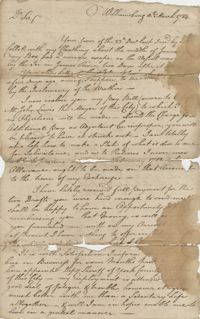 Letter from Thomas Ousby to John F. Grimke, March 10, 1784