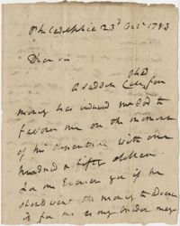 Letter from Robert Howe to John F. Grimke, October 23, 1783