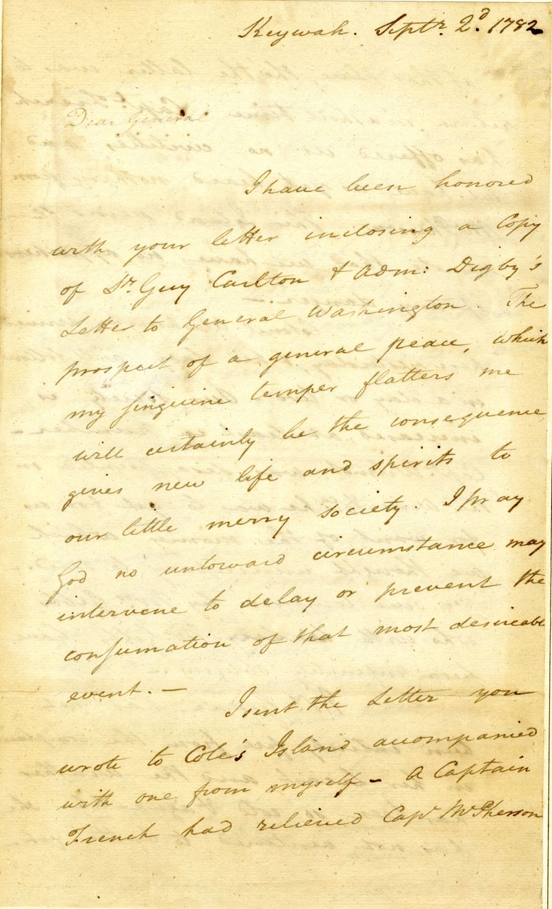 Letter From Nathaniel Pendleton To Nathanael Greene - Lowcountry ...