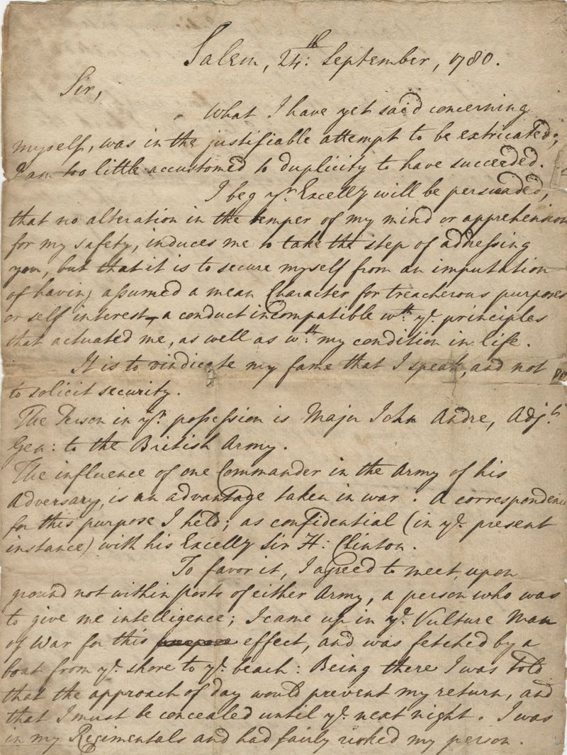 Copy of letters written between General George Washington and Brigadier ...