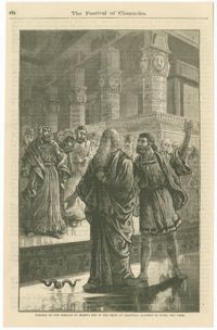 Tableau of the miracle of Moses's rod in the Feast of Chanucka, Academy of Music, New York