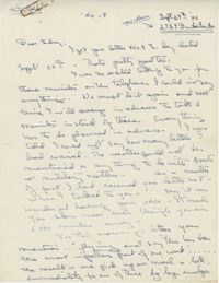 Letter from Gertrude Sanford Legendre, September 29, 1942