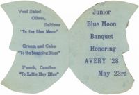 Menu for the Junior Blue Moon Banquet