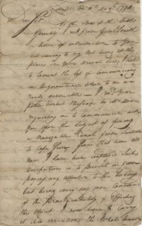 Letter to John F. Grimke from General Willis, August 6, 1796