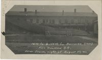 16th Co. & 144th Co. Barracks, (rear) Fort Moultrie, S.C., Ater Storm, Night of August 27, 1911.