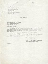 Letter from M. B. McNeil to Marguriet E. DeWees, May 7, 1952