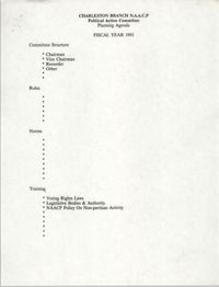 Planning Agenda, Political Action Committee, National Association for the Advancement of Colored People, Fiscal Year 1993