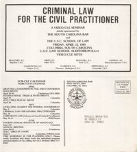 Criminal Law for the Civil Practitioner, Video/CLE Seminar Pamphlet, April 12, 1985, Russell Brown