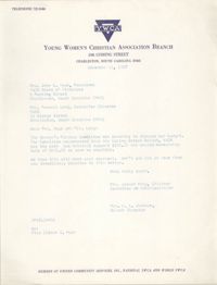 Letter from Mrs. Joseph King and Christine O. Jackson to Mrs. John C. Hawk, December 11, 1967