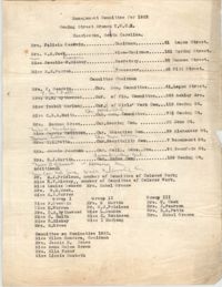 Committee of Management for 1923, Coming Street Y.W.C.A.