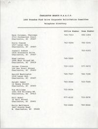 Telephone Directory, 1990 Freedom Fund Drive Corporate Solicitation Committee, National Association for the Advancement of Colored People