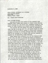 Letter from Reginald C. Barrett Jr. to Chris Milner, September 6, 1985