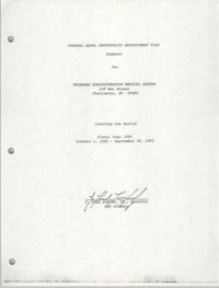 Federal Equal Opportunity Recruitment Plan (Update) for Veterans Administration Medical Center, Fiscal Year 1983