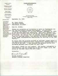 Letter from Brenda Cromwell to Modie Risher, September 14, 1990