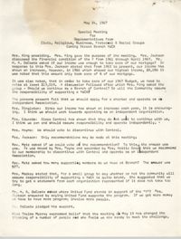 Minutes to Special Meeting, Coming Street Y.W.C.A., May 24, 1967
