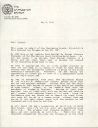 Letter from William A. Glover to Friend, May 6, 1987