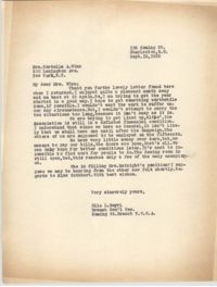 Letter from Ella L. Smyrl to Cordella A. Winn, September 12, 1932