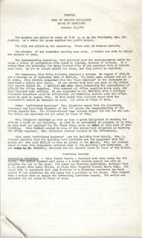 Minutes to the Board of Directors Meeting, Y.W.C.A. of Greater Charleston, October 19, 1970