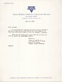 Letter from Marguerite D. Greene to Parents, July 14, 1967