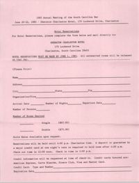 1985 Annual Meeting of  the South Carolina Bar, Registration and Seminar Forms