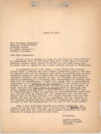 Letter from Amanda Keith to Kathaleen Carpenter, March 16, 1950