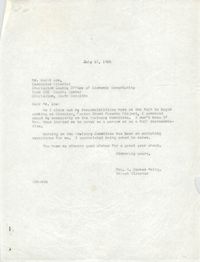 Letter from Anna D. Kelly to David Cox, July 12, 1966