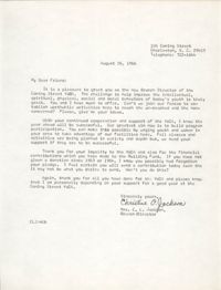 Letter from Christine O. Jackson, August 26, 1966