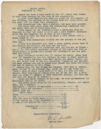 Office Report, Coming Street Y.W.C.A., September 3, 1924