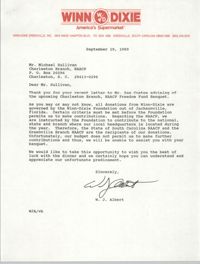 Letter from W.J. Albert to Michael Sullivan, September 19, 1989
