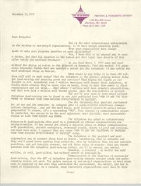 Letter from J. Maddison Masters, November 25, 1977