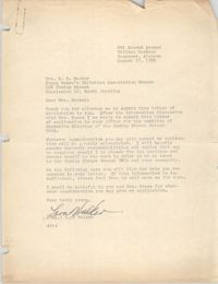 Letter from Lora Walker to S. B. Mackey, August 13, 1955