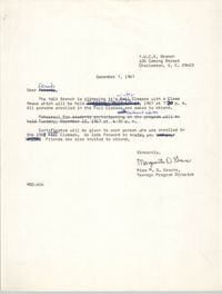 Letter from Marguerite D. Greene, December 7, 1967