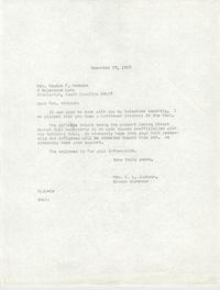 Letter from Christine O. Jackson to Mrs. Newton F. Hancock, November 27, 1967