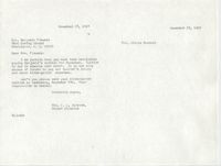 Letter from Christine O. Jackson to Mrs. Benjamin Flowers, November 27, 1967