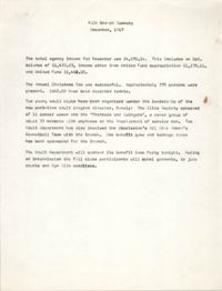 Coming Street Y.W.C.A. Summary Report, December 1967