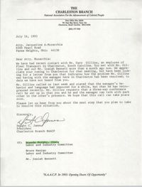Letter from Dwight C. James to Jacqueline A. Musacchia, July 16, 1993