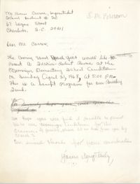 Letter to Thomas Carrere, April 1968