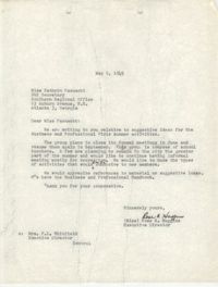 Letter from Rose E. Huggins to Kathryn, Fasnacht, May 9, 1949