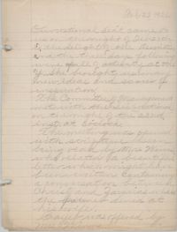 Minutes to the Board of Management, Coming Street Y.W.C.A., February 22, 1926