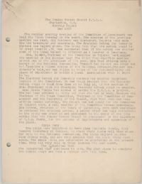 Monthly Report for the Coming Street Y.W.C.A., May 1938