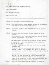 Memorandum from Cora Cummins to the NAACP Freedom Fund Planning Committee, February 26, 1992