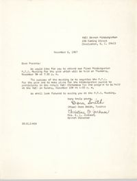 Letter from Dora Smith and Christine O. Jackson to Parents, November 6, 1967