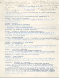 Amendments to the Constitution and By-Laws, Y.W.C.A. Annual Meeting, March 17, 1967